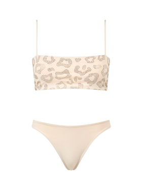 Woman animalier bandeau bikini Athena Naomi with rhinestones