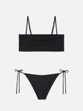 Bikini Athena Virgo fascia nera con strass