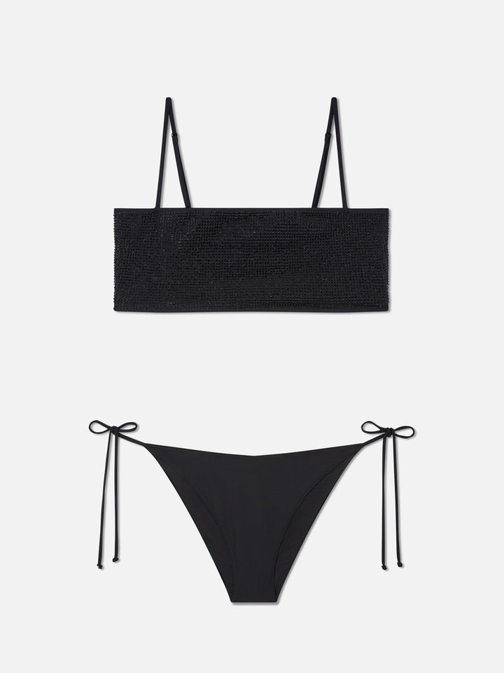 Bikini Athena Virgo fascia nera con strass