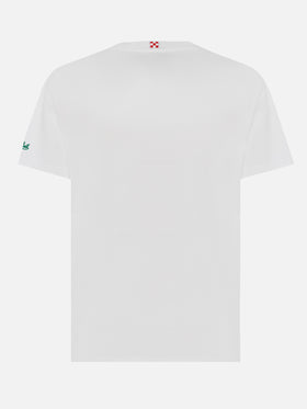 Cotton t-shirt Austin with embroidery and watch print