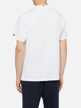 Tshirt in cotone Austin con ricamo e stampa orologio