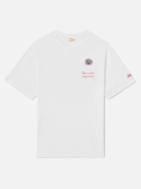 Cotton t-shirt Austin with embroidery and watch print