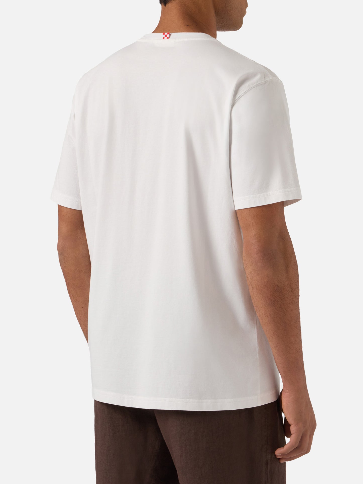 Cotton t-shirt Austin with embroidery and watch print
