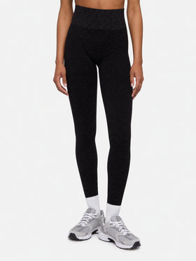 Leggings neri in lurex Avice