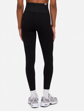 Leggings neri in lurex Avice