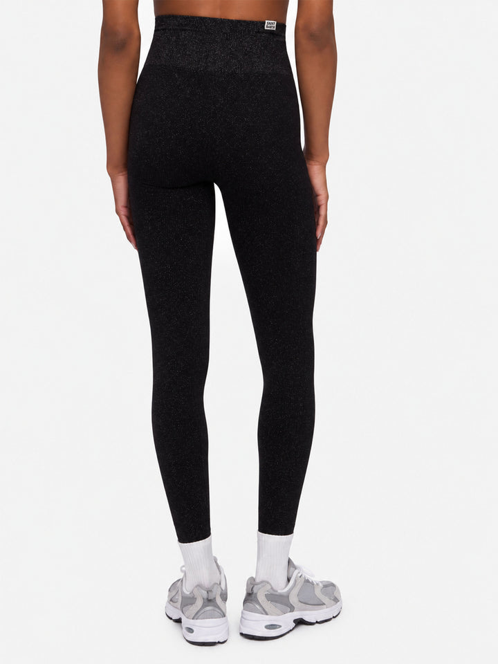 Legging en lurex noir Avice 