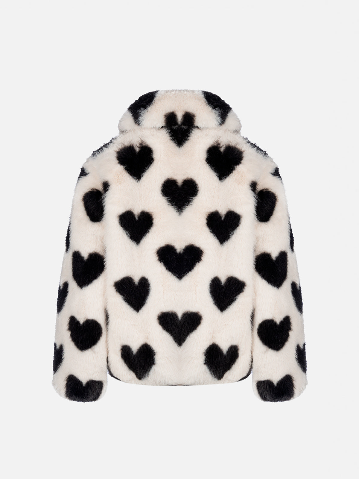 Girl faux fur jacket Aveline with heart print – MC2 Saint Barth