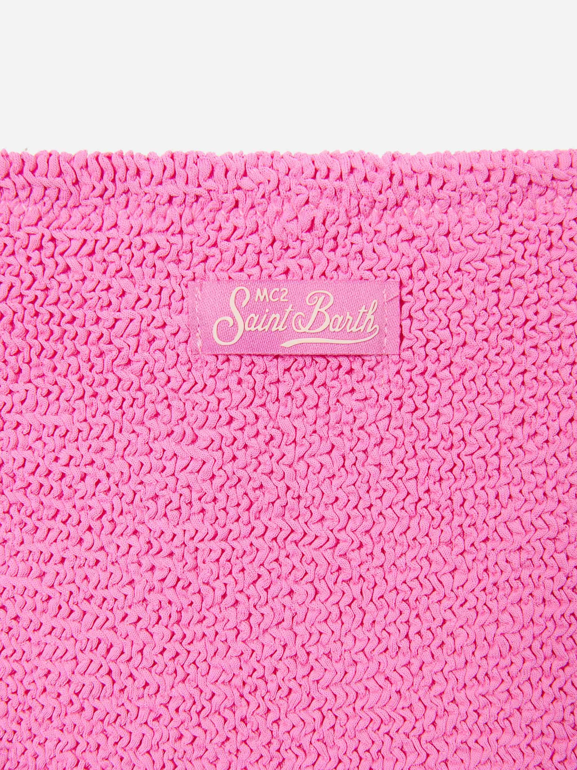 Pink Bak Baker crinkle bikini in dark pink – MC2 Saint Barth