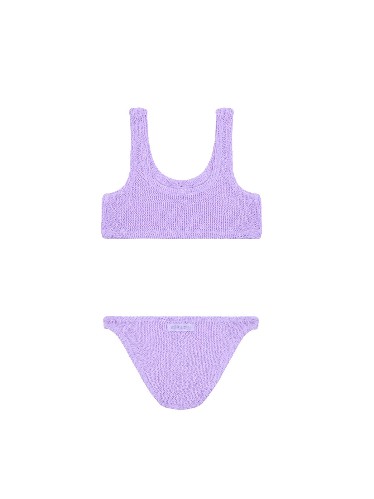 Bikini bralette classique effet froissé lilas Baker 
