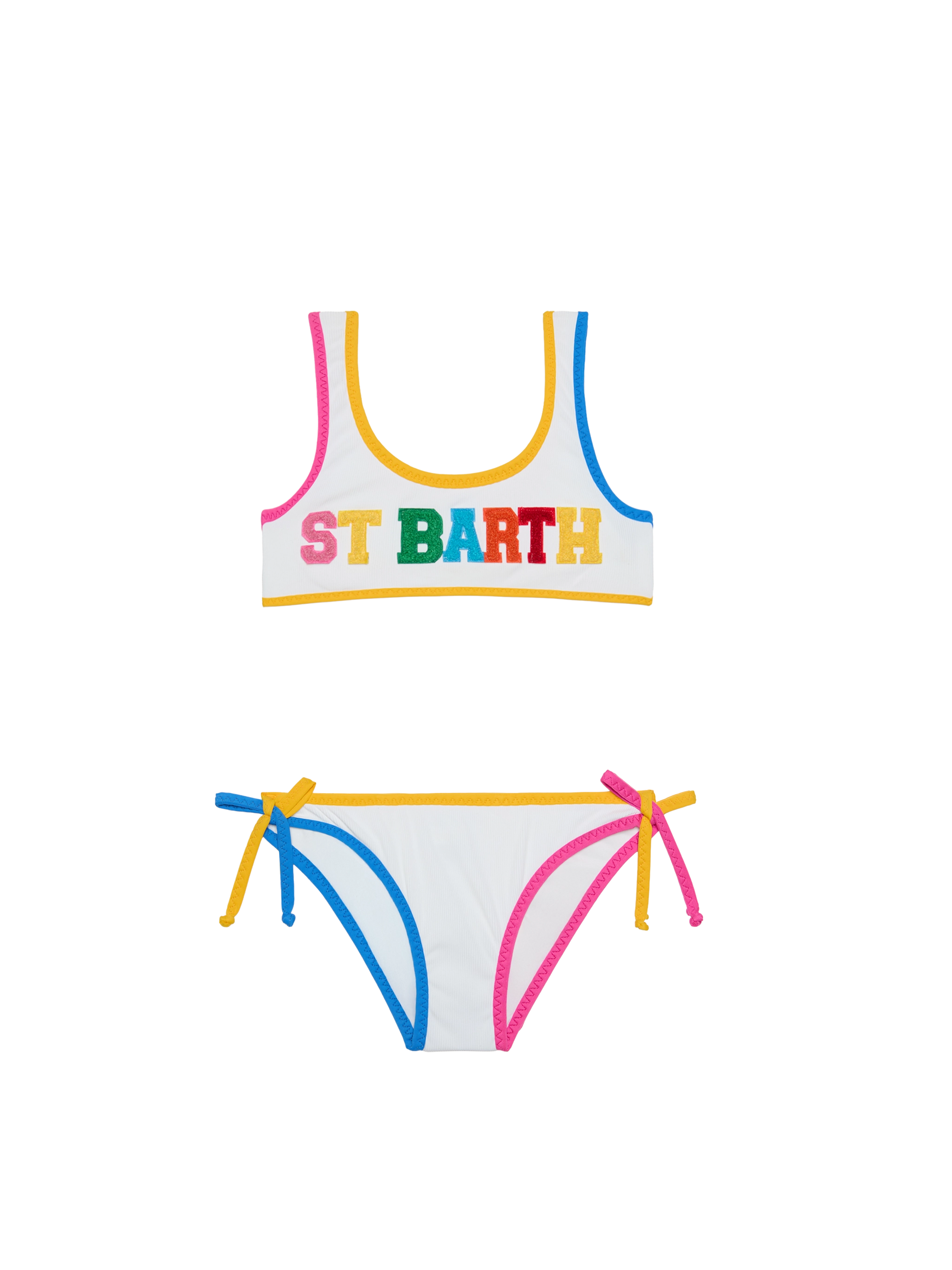 Girl bralette bikini with St Barth patches - MC2 Saint Barth