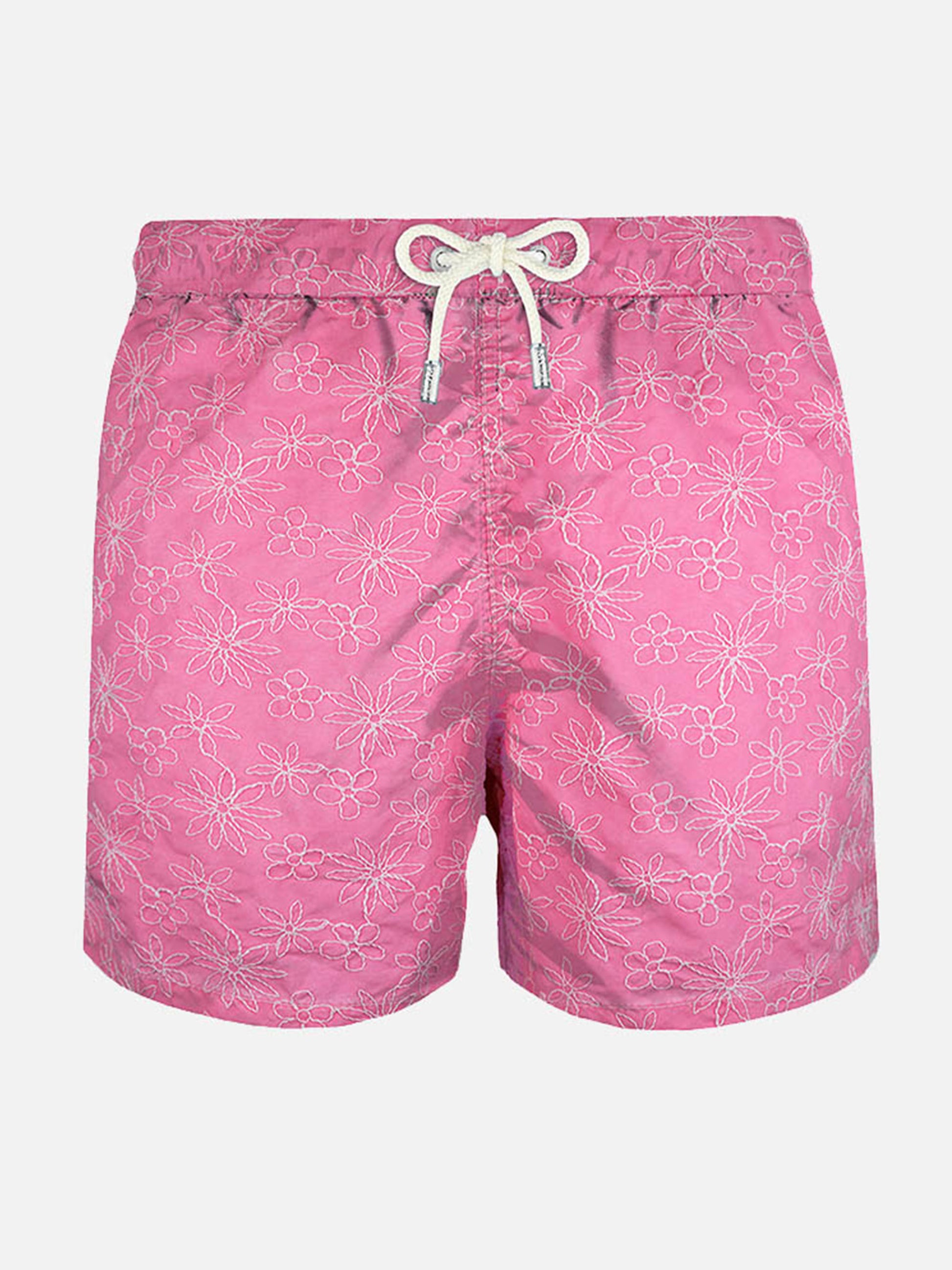 Pink embroidered swim shorts - MC2 Saint Barth