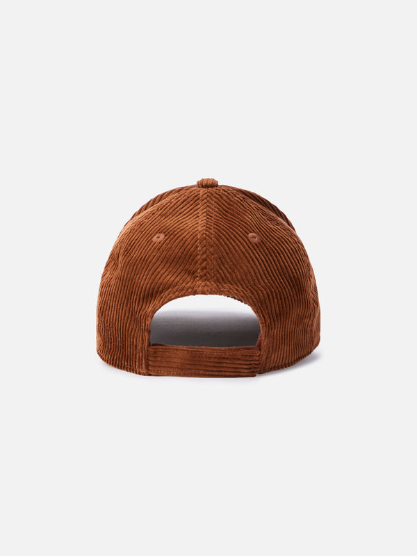 Camel Cord Baseball Cap mit aufgesticktem Logo