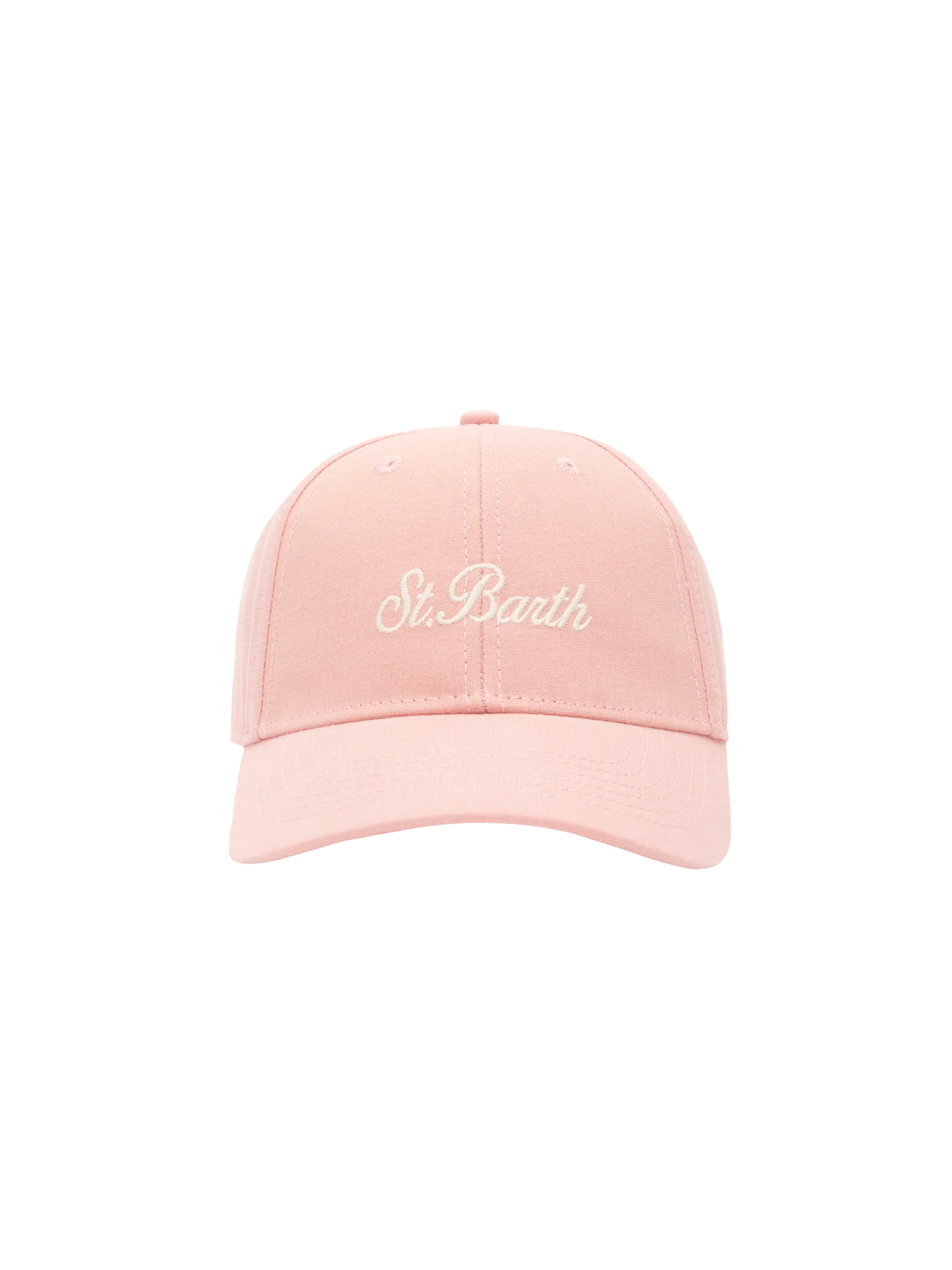 Baseballmütze aus rosa Baumwollleinen