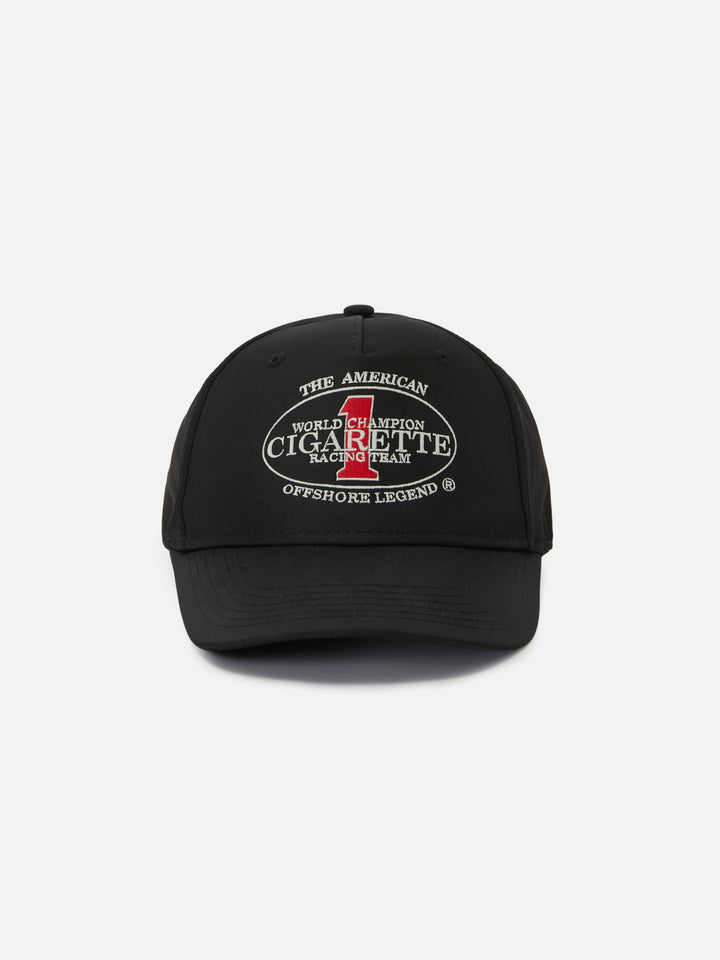 Baseball cap with visor in black cotton with embroidery | Special Edition