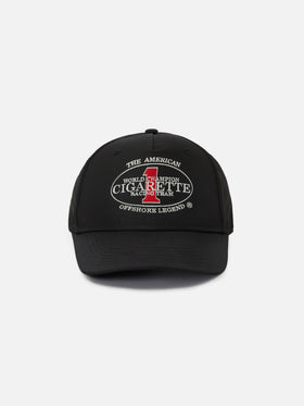 Baseball cap with visor in black with Cigarette embroidery | CIGARETTE SPECIAL EDITION
