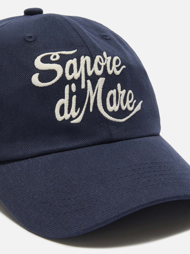 Baseball cap with visor in blue cotton with Sapore di Sale embroidery | Special Edition
