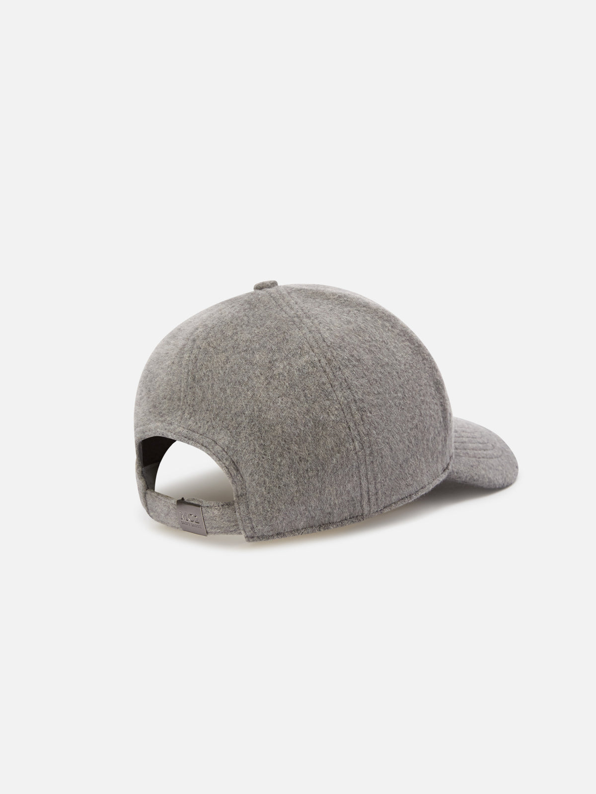 Gorra de fieltro gris Baseball con bordado del monograma SB 