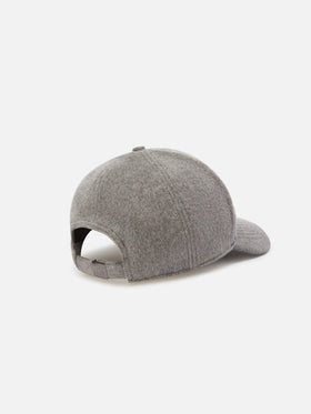 Gorra de fieltro gris Baseball con bordado del monograma SB 