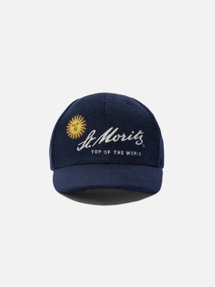 Cappello con visiera Baseball Wool in misto lana con ricamo St. Moritz | ST. MORITZ TOP OF THE WORLD SPECIAL EDITION