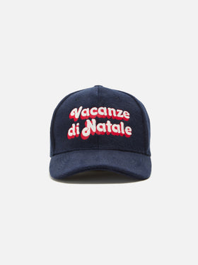 Baseball Cap Wool in wool blend with Christmas Vacation embroidery | VACANZE DI NATALE SPECIAL EDITION