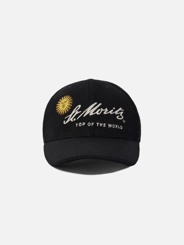 Cappello con visiera Baseball Wool in misto lana con ricamo St. Moritz | ST. MORITZ TOP OF THE WORLD SPECIAL EDITION