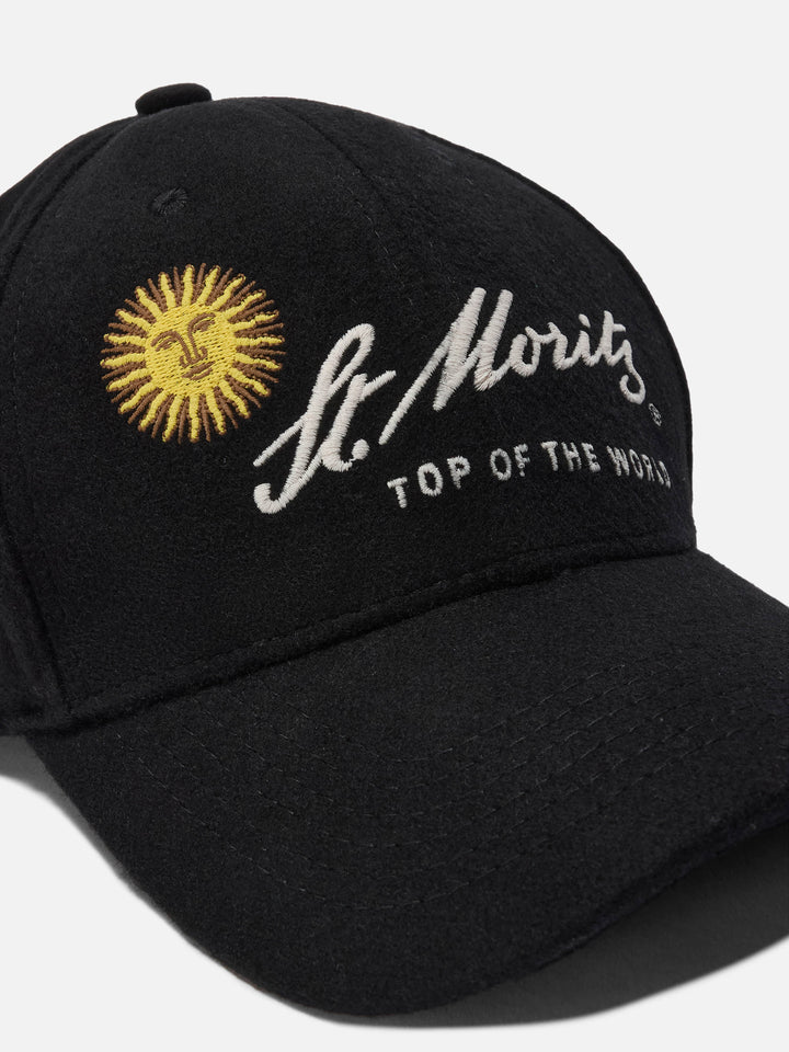 Cappello con visiera Baseball Wool in misto lana con ricamo St. Moritz | ST. MORITZ TOP OF THE WORLD SPECIAL EDITION