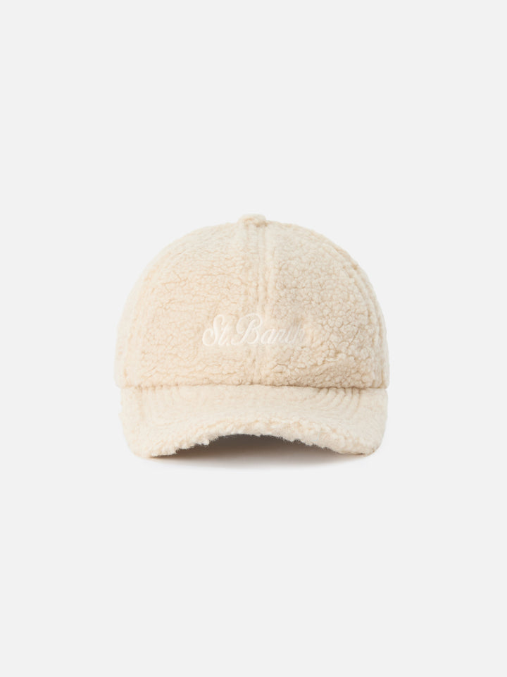 Gorra teddy beige Baseball con bordado del logotipo 