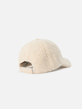 Beigefarbene Baseball Teddy-Cap mit Logostickerei 