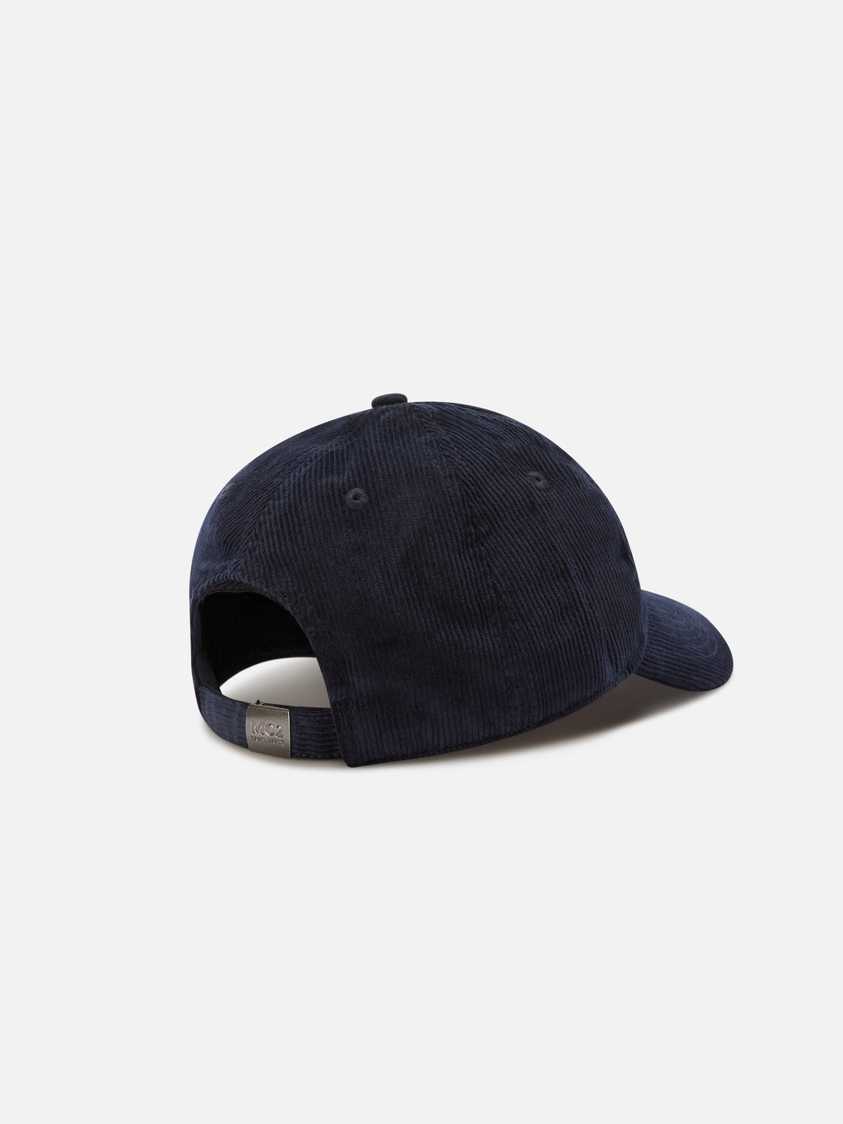 Marineblaue blue Baseball Kappe aus Cord mit Logostickerei 