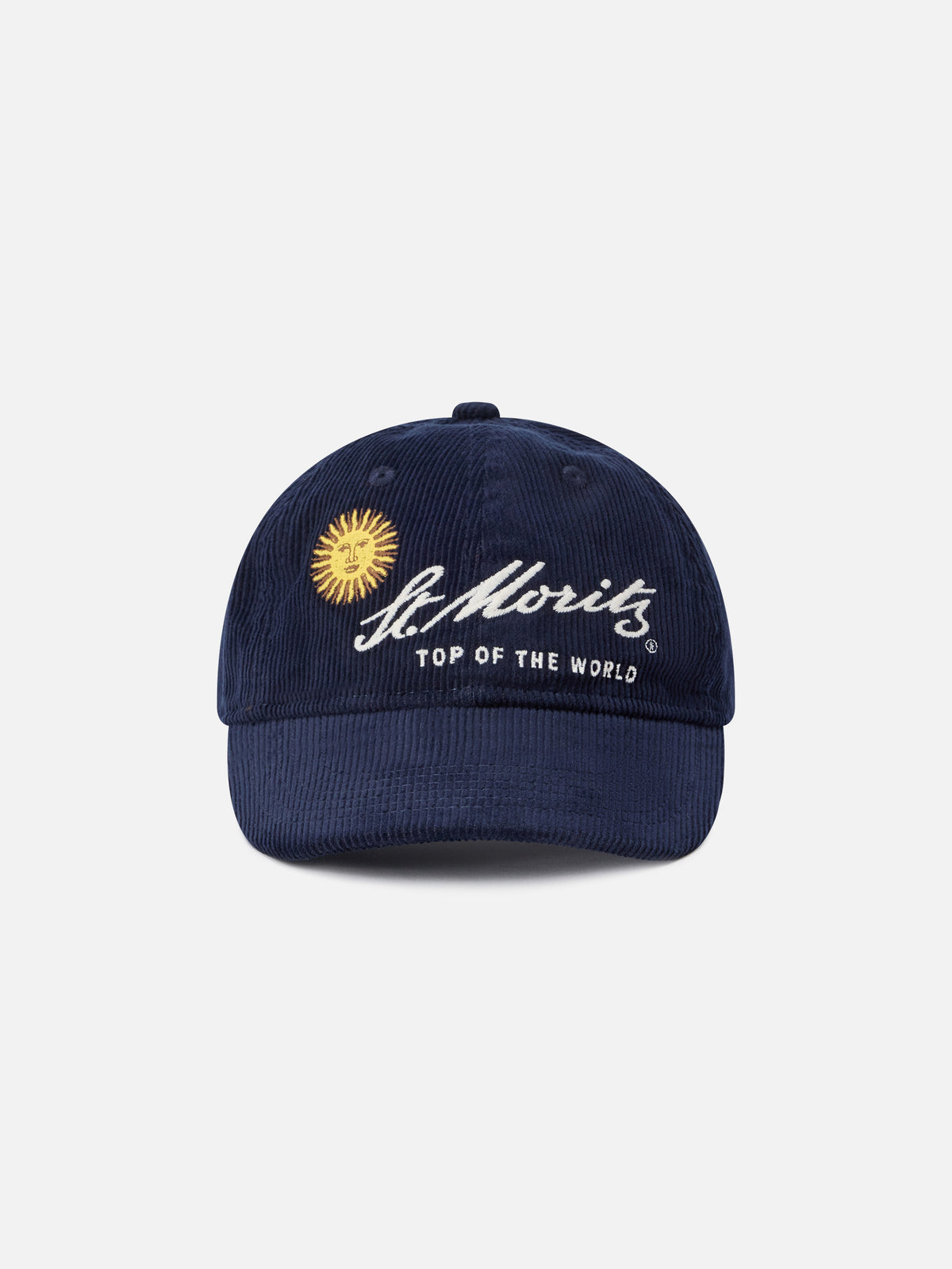Gorra de pana en azul marino blue Baseball con bordado St. Moritz | Special edition 
