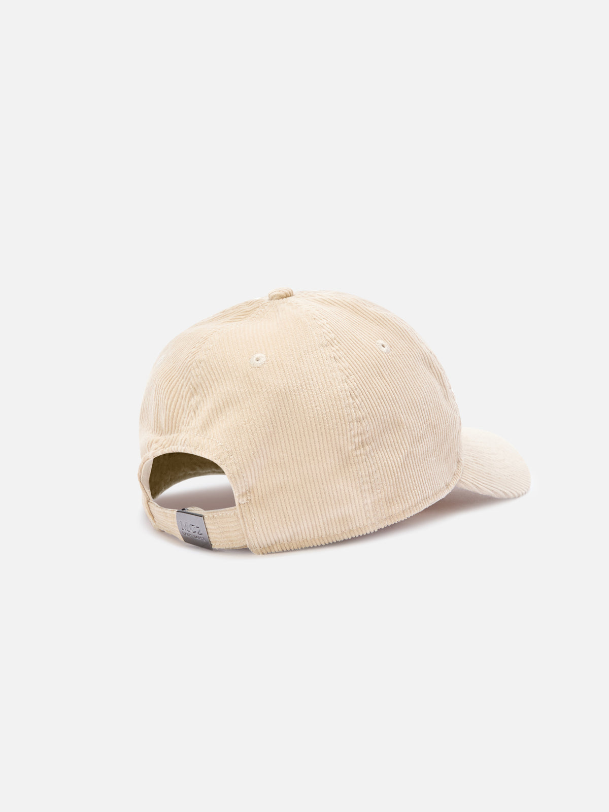 Graue Baseball Kappe aus Cord mit Logostickerei 