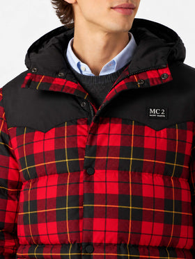 Chaqueta de plumón Baxter Tex de tartán rojo 