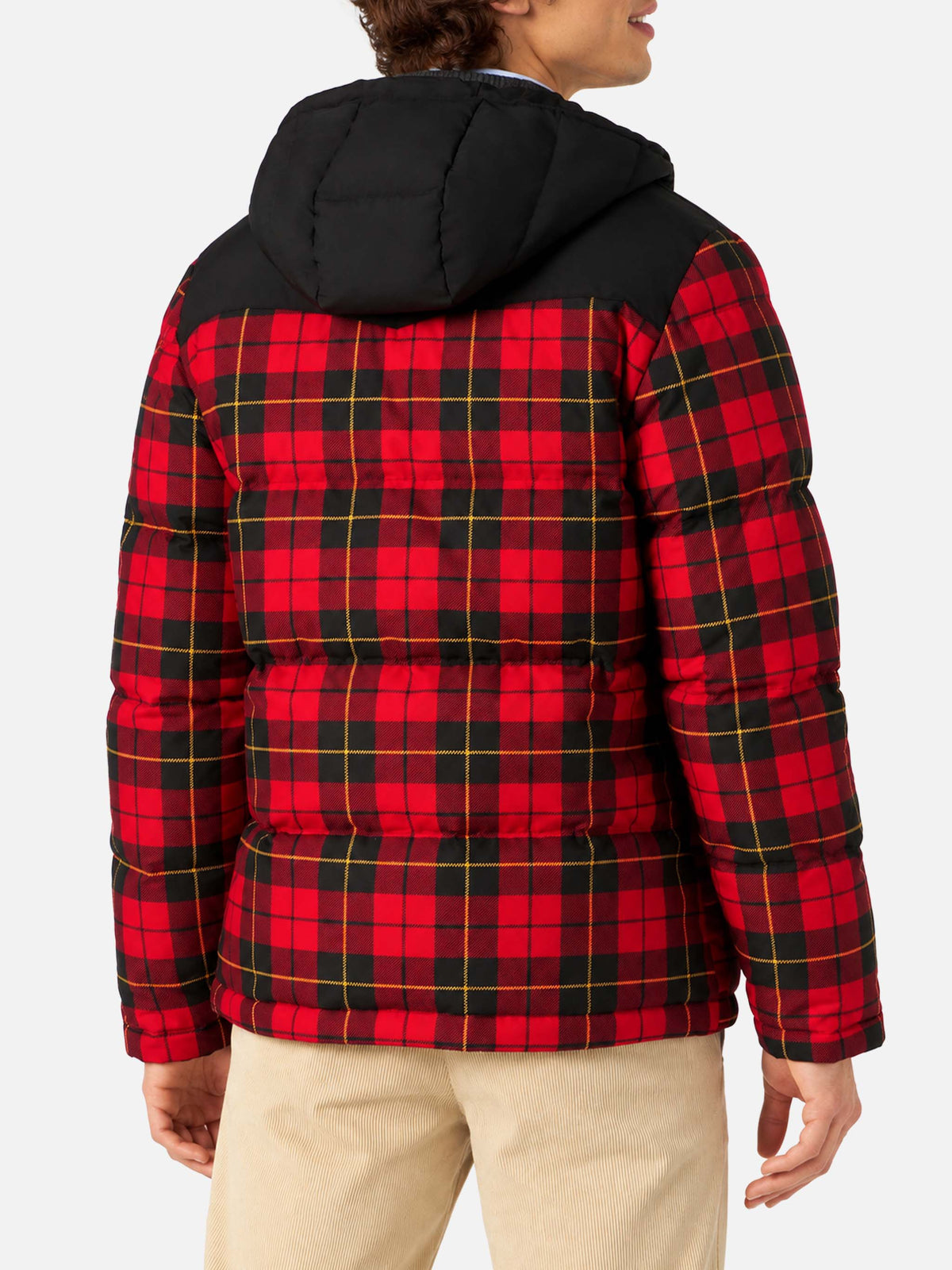 Chaqueta de plumón Baxter Tex de tartán rojo 