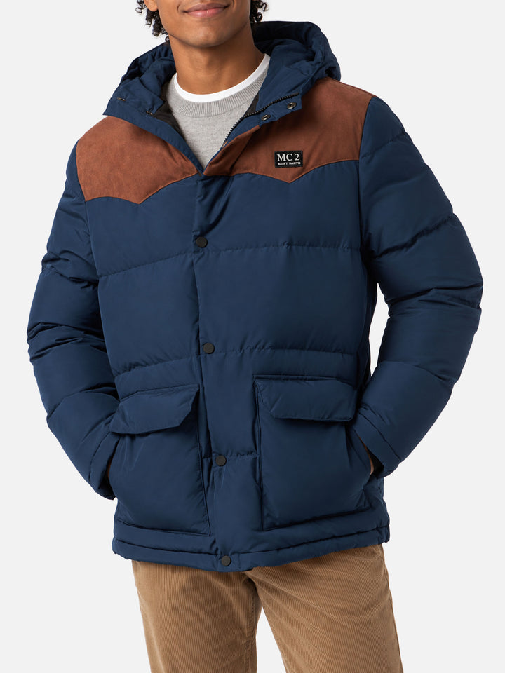 Piumino Baxter blu con cappuccio