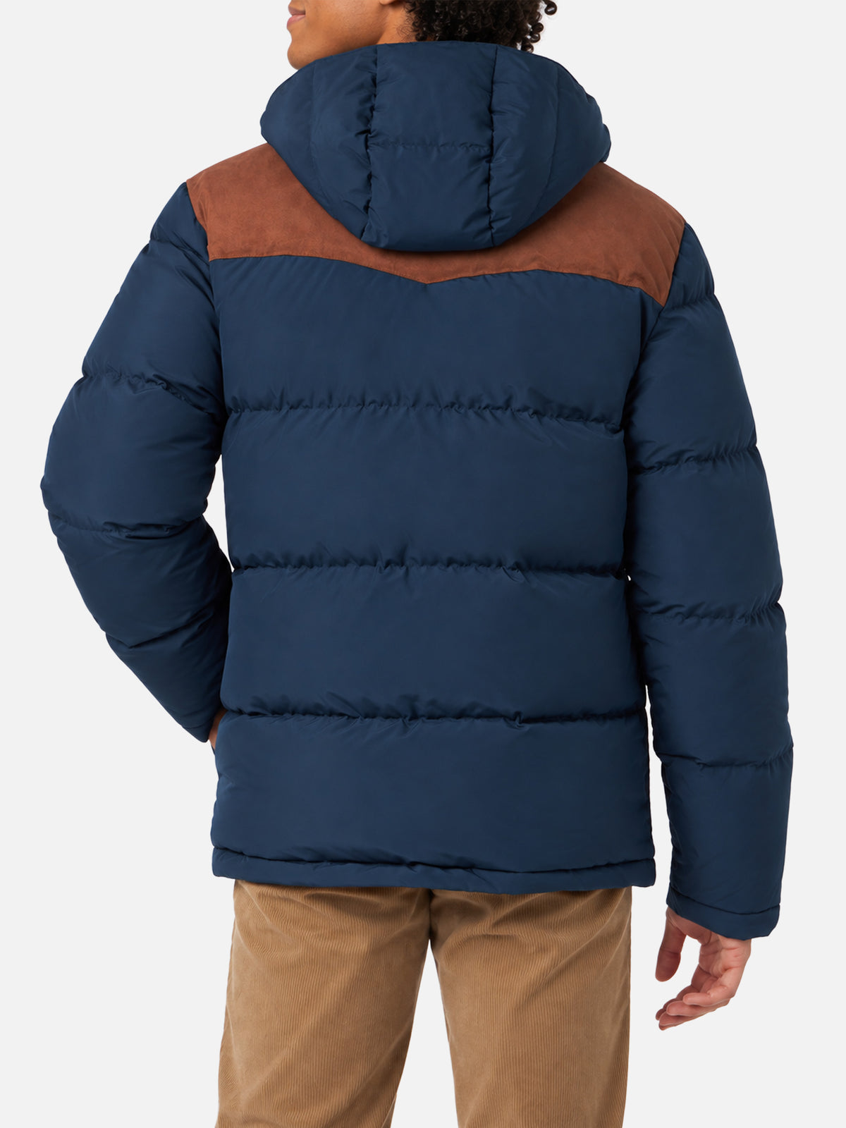 Chaqueta de plumas azul Baxter con capucha 