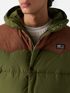 Militärgrüne Daunenjacke mit Kapuze für Herren Baxter