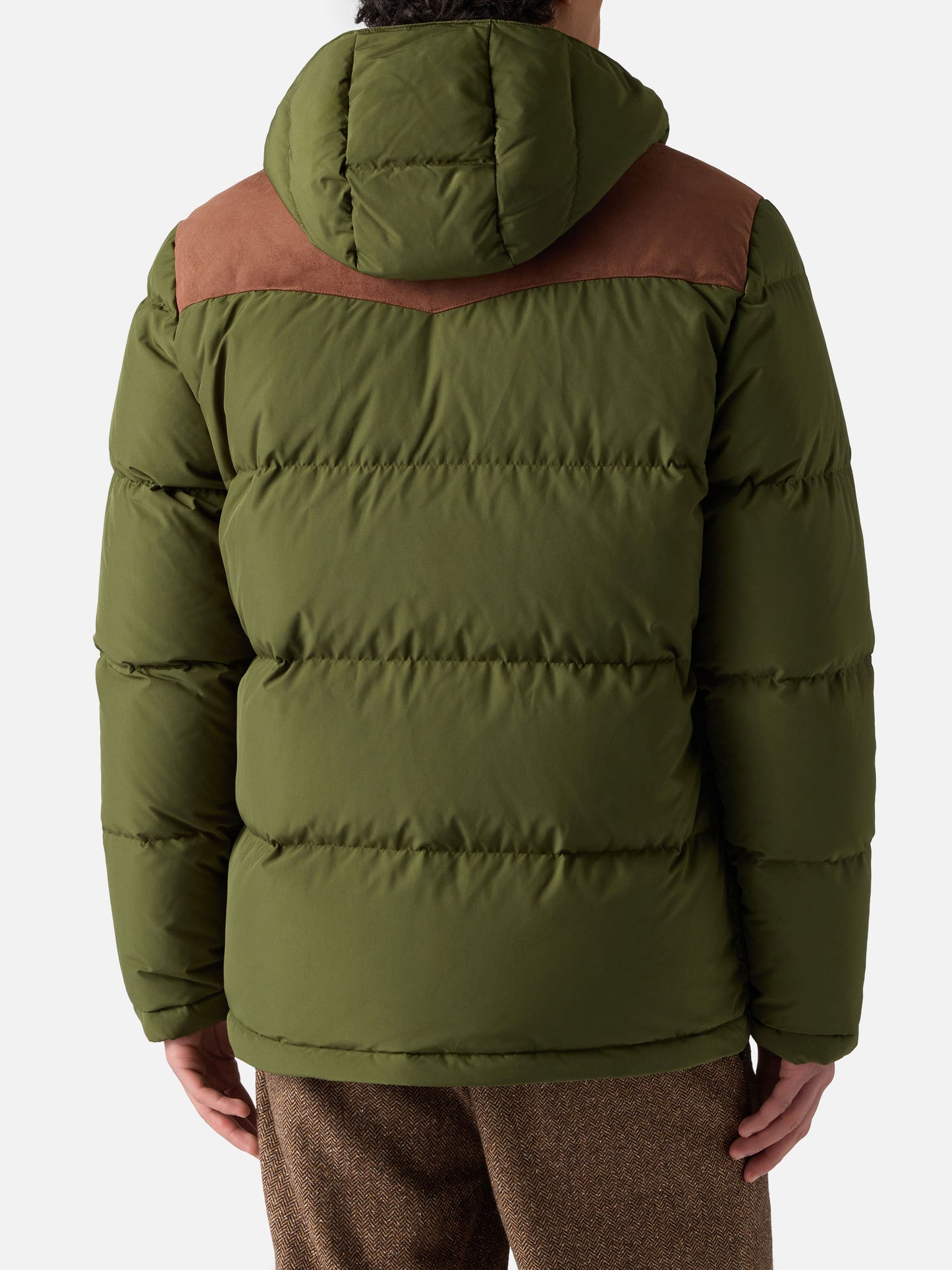 Militärgrüne Daunenjacke mit Kapuze für Herren Baxter