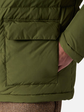 Militärgrüne Daunenjacke mit Kapuze für Herren Baxter