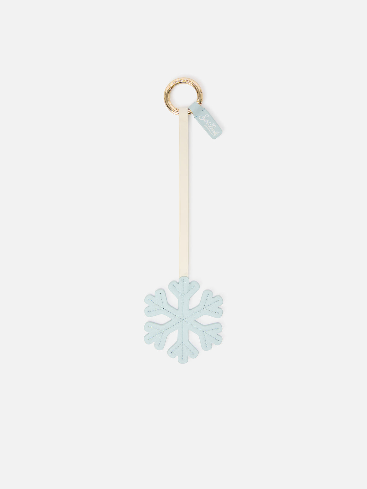 Leichte Tasche aus blue Leder charm in Schneeflockenform 