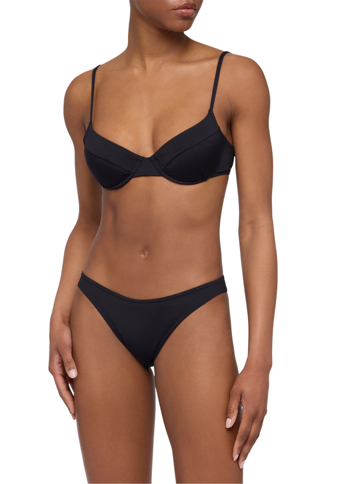 Lido black classic swim briefs - Bea underwired black bralette