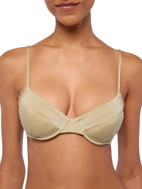 Bea bralette oro shimmer con ferretto