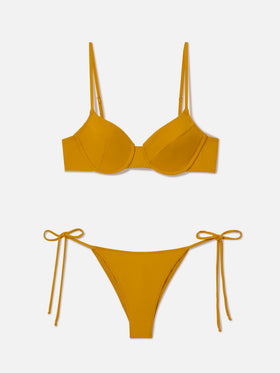 Bikini Bea Marielle bralette con ferretto ocra