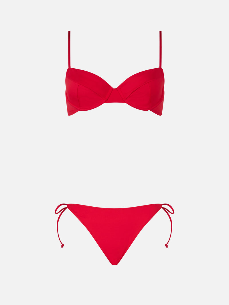 Roter Bügel-Bralette-Bikini für Damen Bea Virgo