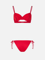 Roter Bügel-Bralette-Bikini für Damen Bea Virgo