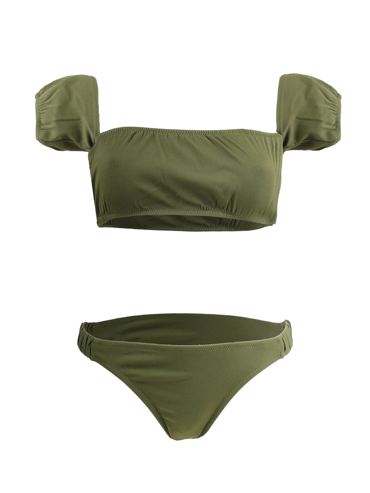 Military green bandeau bikini - MC2 Saint Barth