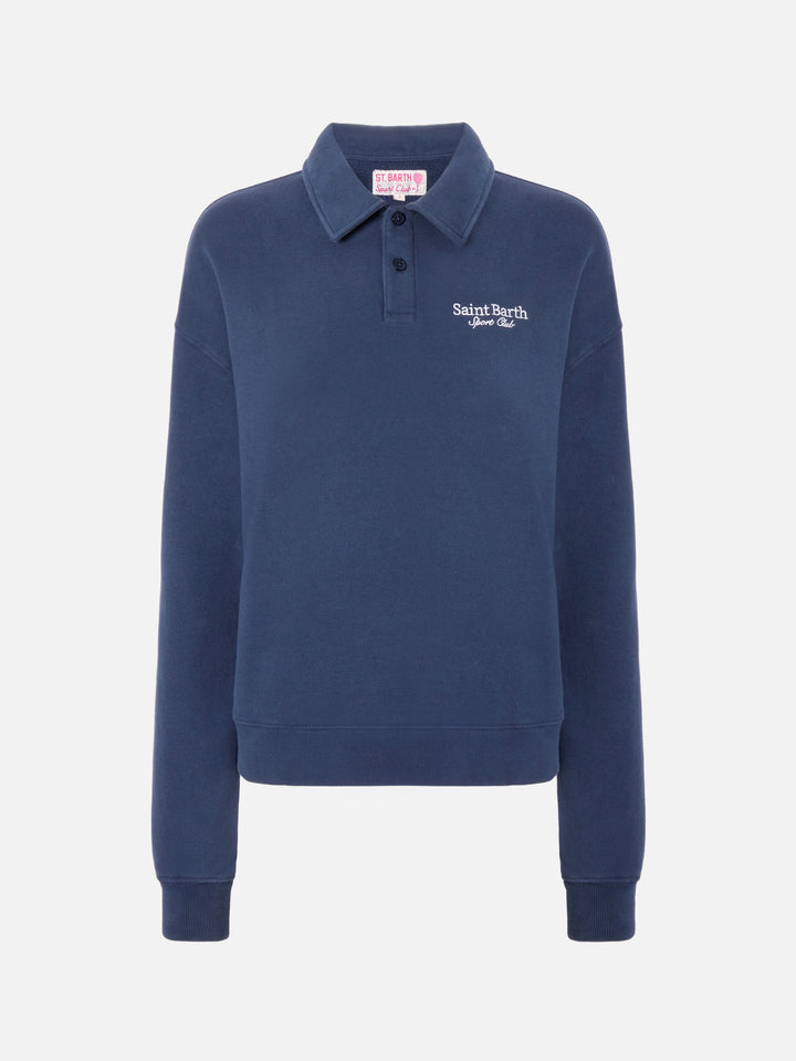 Berenice Sweatshirt in Blau mit Saint Barth Sport Club-Stickerei 