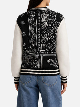 College jacket Benjamin with bandana print