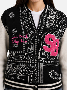 College jacket Benjamin with bandana print