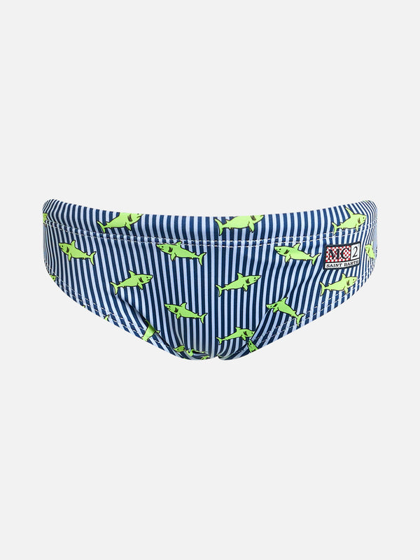 Slip da bagno da bambino Billy con stampa squali