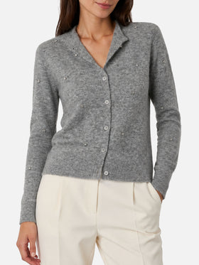 Cardigan gris Bellamy avec strass 